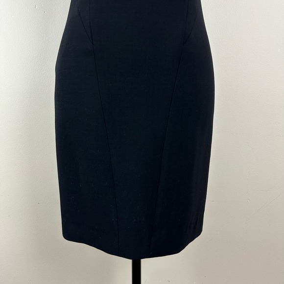 Emilio Pucci Black Wool Sheath Dress Strappy Designer Quiet Luxury Career Preppy - Picture 11 of 16